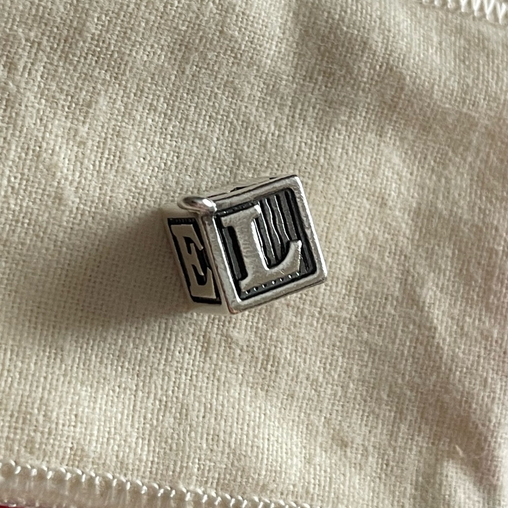 James Avery Love U Wooden Block Charm